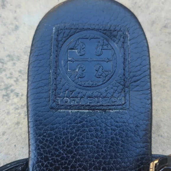 Tory Burch Women's Black patent Dillan Sandal Size 7.5 - Picture 12 of 13